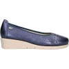 Mocassino con zeppa bassa Valleverde da donna blu