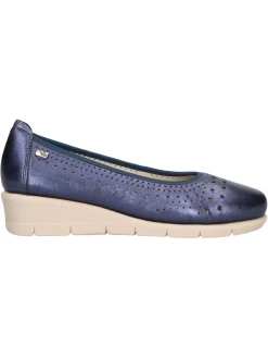 Mocassino con zeppa bassa Valleverde da donna blu