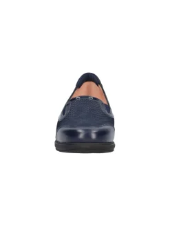 Mocassino con zeppa bassa Confort da donna blu