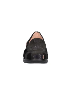 Mocassino con zeppa bassa Confort da donna nero