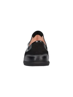 Mocassino con zeppa bassa Confort da donna nero