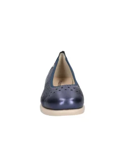Mocassino con zeppa bassa Valleverde da donna blu