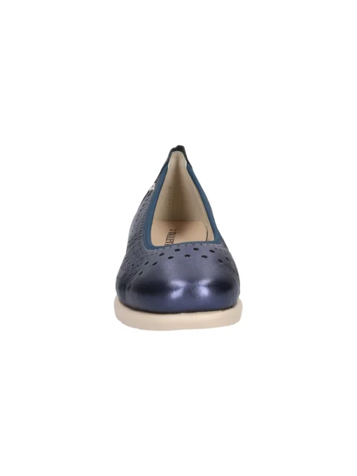 Mocassino con zeppa bassa Valleverde da donna blu