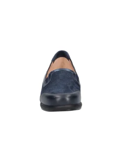 Mocassino con zeppa bassa Confort da donna blu