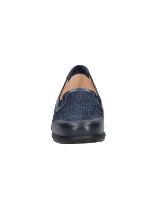 Mocassino con zeppa bassa Confort da donna blu