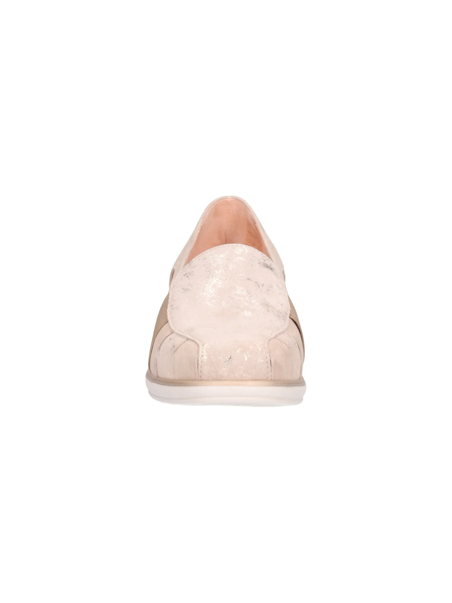 Mocassino con zeppa bassa Confort da donna beige