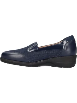 Mocassino con zeppa bassa Confort da donna blu
