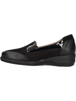 Mocassino con zeppa bassa Confort da donna nero