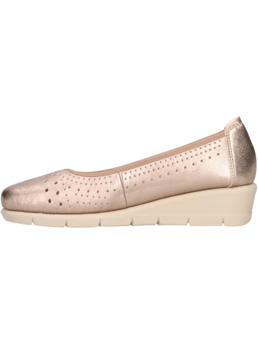 Mocassino con zeppa bassa Valleverde da donna bronzo