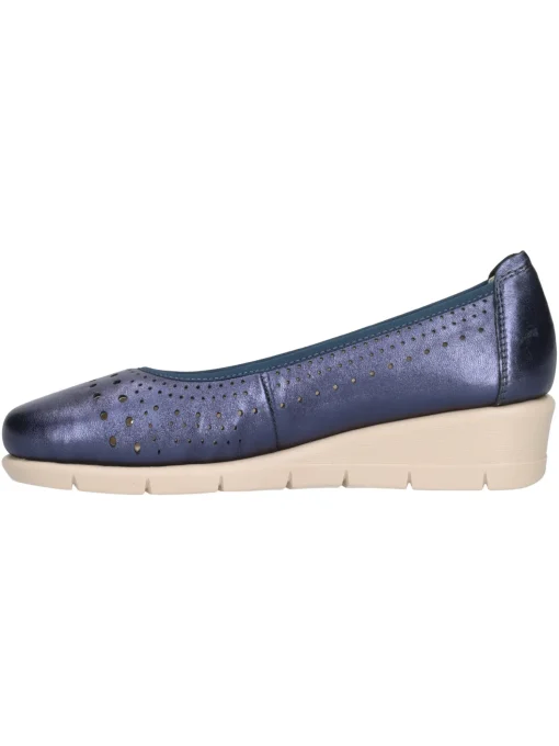 Mocassino con zeppa bassa Valleverde da donna blu