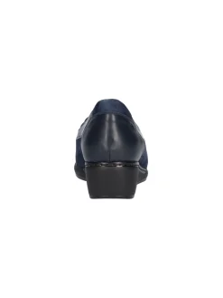 Mocassino con zeppa bassa Confort da donna blu
