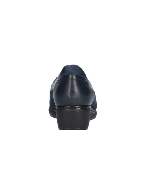 Mocassino con zeppa bassa Confort da donna blu