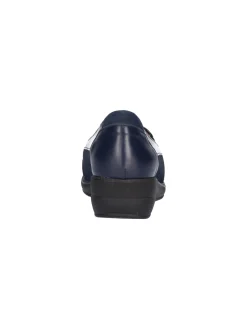 Mocassino con zeppa bassa Confort da donna blu