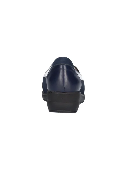 Mocassino con zeppa bassa Confort da donna blu