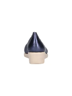Mocassino con zeppa bassa Valleverde da donna blu