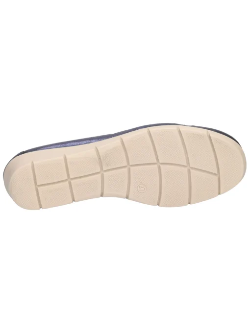 Mocassino con zeppa bassa Valleverde da donna blu
