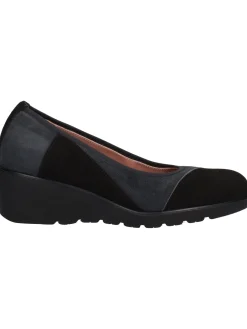 Mocassino con zeppa Confort da donna nero