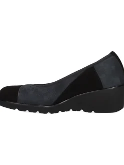 Mocassino con zeppa Confort da donna nero