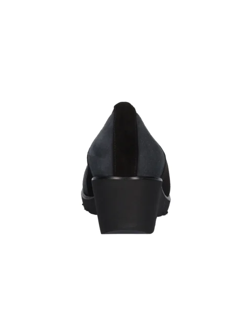 Mocassino con zeppa Confort da donna nero