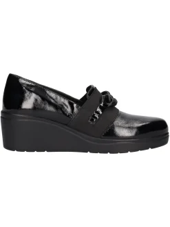 Mocassino con zeppa Melluso Walk da donna nero
