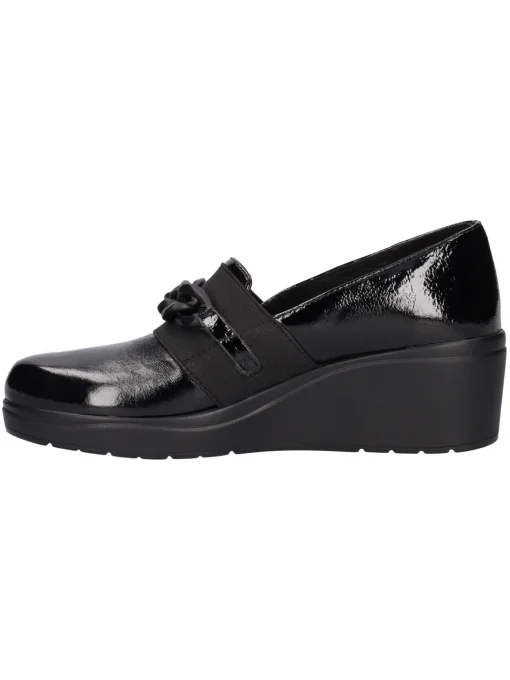 Mocassino con zeppa Melluso Walk da donna nero