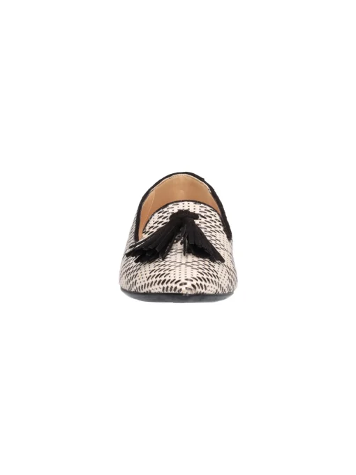 Mocassino Liviana da donna nero e beige