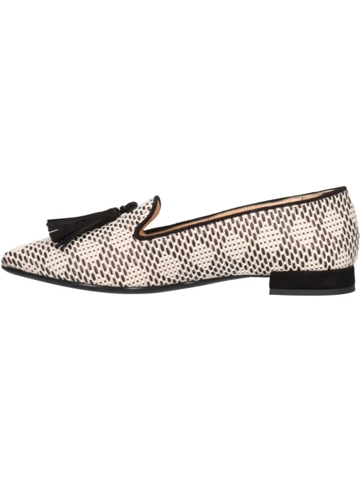 Mocassino Liviana da donna nero e beige