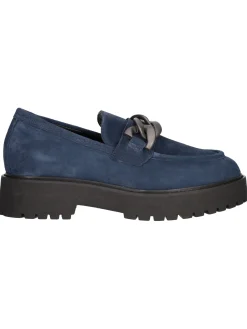 Mocassino Nero Giardini da donna blu