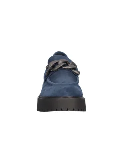 Mocassino Nero Giardini da donna blu