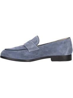 Mocassino Nero Giardini da uomo blu avio