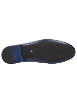 Mocassino Nero Giardini da uomo blu avio