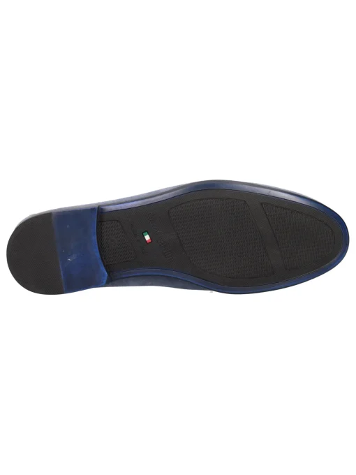 Mocassino Nero Giardini da uomo blu avio