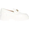 Mocassino platform Nero Giardini da donna bianco