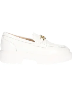 Mocassino platform Nero Giardini da donna bianco