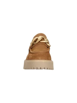Mocassino platform Nero Giardini da donna cuoio