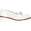 Mocassino tacco basso Confort da donna bianco