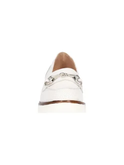 Mocassino tacco basso Confort da donna bianco