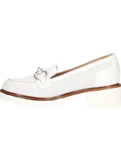Mocassino tacco basso Confort da donna bianco