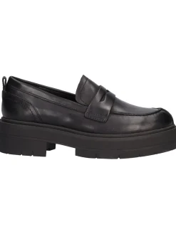 Mocassino tacco basso Geox Spherica da donna nero