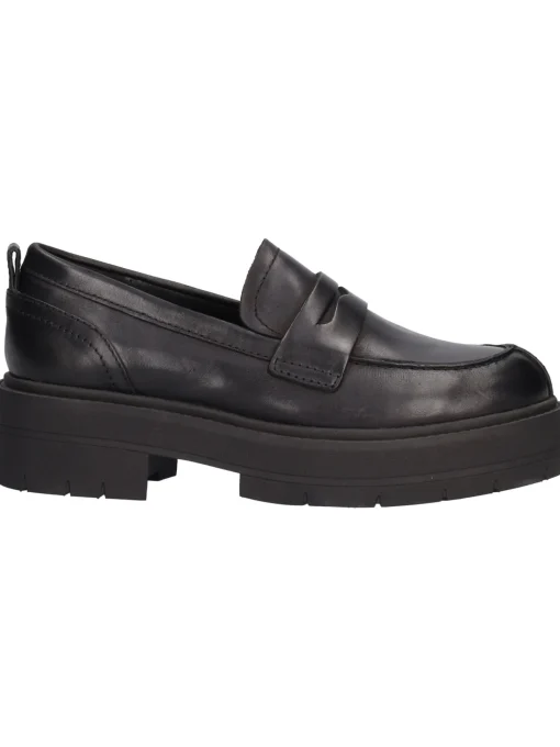 Mocassino tacco basso Geox Spherica da donna nero