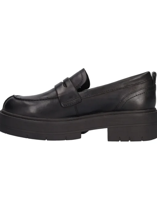 Mocassino tacco basso Geox Spherica da donna nero