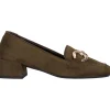 Mocassino tacco basso Liviana da donna verde