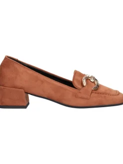 Mocassino tacco basso Liviana da donna cuoio