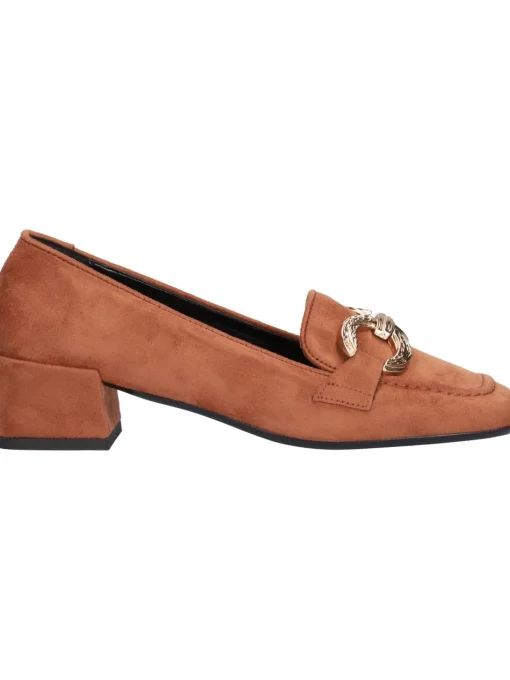 Mocassino tacco basso Liviana da donna cuoio