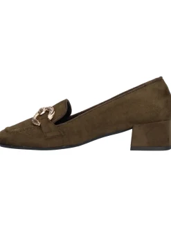 Mocassino tacco basso Liviana da donna verde