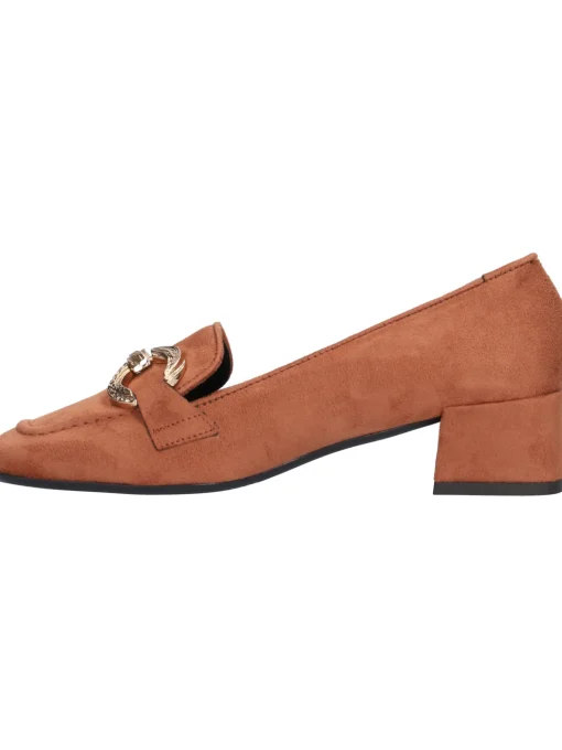 Mocassino tacco basso Liviana da donna cuoio