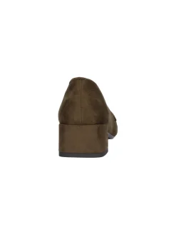 Mocassino tacco basso Liviana da donna verde