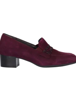 Mocassino tacco basso Melluso da donna bordeaux