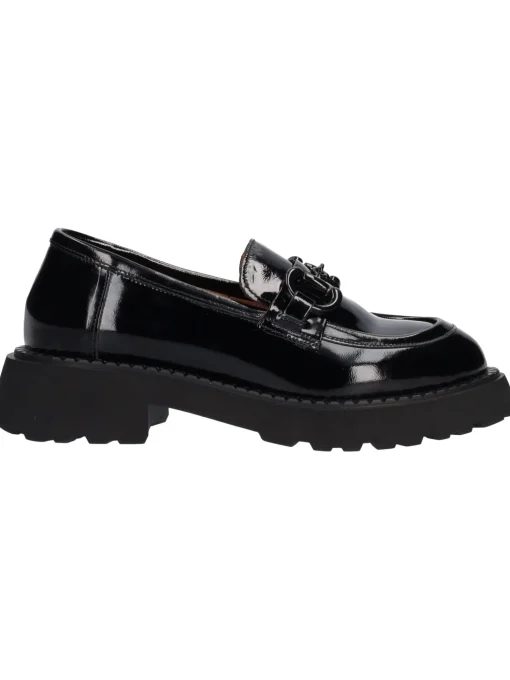 Mocassino tacco largo Albano da donna nero