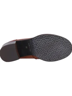 Mocassino tacco largo Barbara Brera da donna cuoio